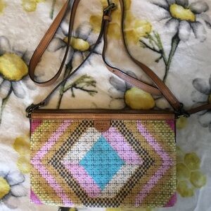 Fossil Colorful Geometric Crossbody Bag